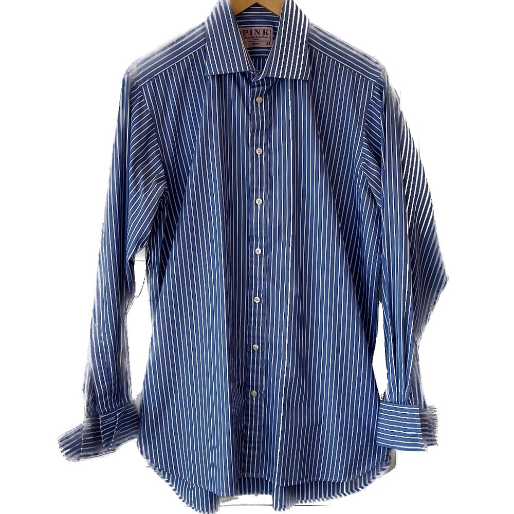 Luxury Men's Long Sleeve Dress Shirt by Thomas Pink Shirtmaker, London.